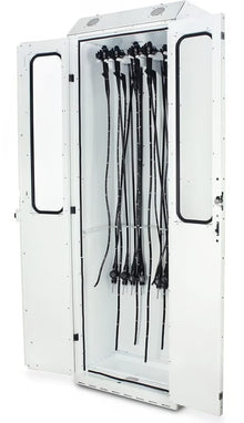 SureDry Painted Low Carbon Steel 36" Wide Scope Drying Cabinet, Capacity of 14 Scopes, Tempered Glass Double Doors, Key