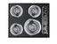 24" wide 220V electric coil cooktop in black porcelain finish