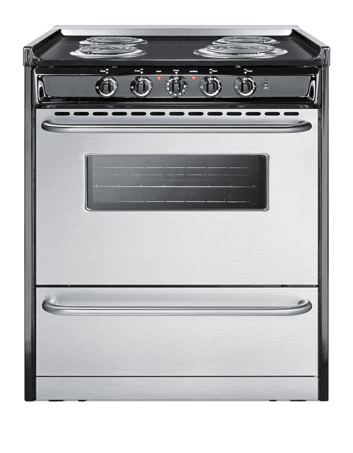 30" Electric Coil Range in Black