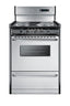 24" wide deluxe electric coil range in stainless steel with high backguard