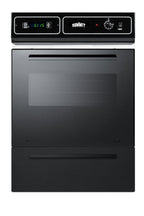 Black glass 115V electric wall oven with digital clock/timer and oven window; for cutouts 22 3/8" wide by 34 1/8" high
