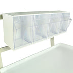 Harloff Tilt Bin, 4 Compartments, Direct Mount, Includes Mounting Hardware, Custom Drilling to Specified Location. (was