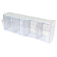 Four Compartment Medical Tilt Bin, Rail Clip Mount, TILTBIN4RC