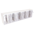Tilt Bin, 5 Compartments, Direct Mount, Includes Mounting Hardware, Custom Drilling to Specified Location (was model 683