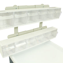 6-Compartment Tilt Bin, MRI-Safe, with Mounting Clip