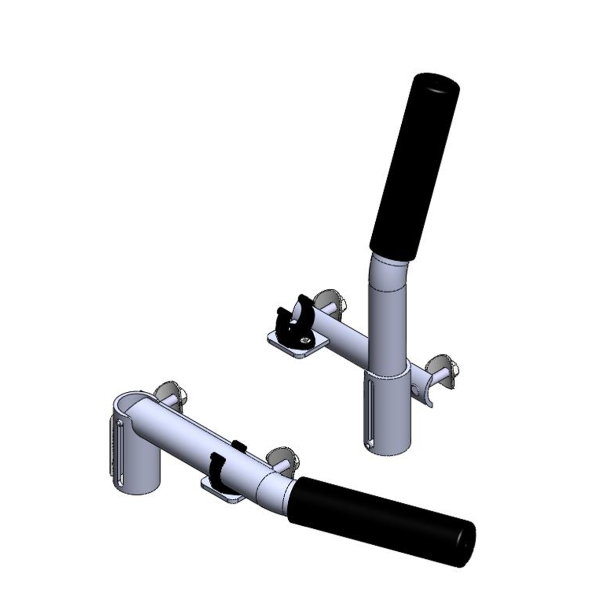Foot Push Handle Set Auto-Extending