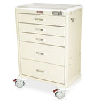 T-Series Anesthesia Carts with Removable Trays, Tall Height, Standard Width, Five Drawers, E-Lock, TPS3028EC5 - nc