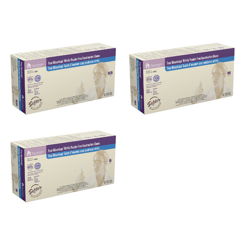 True Advantage High Risk Nitrile Exam Gloves, Powder-Free