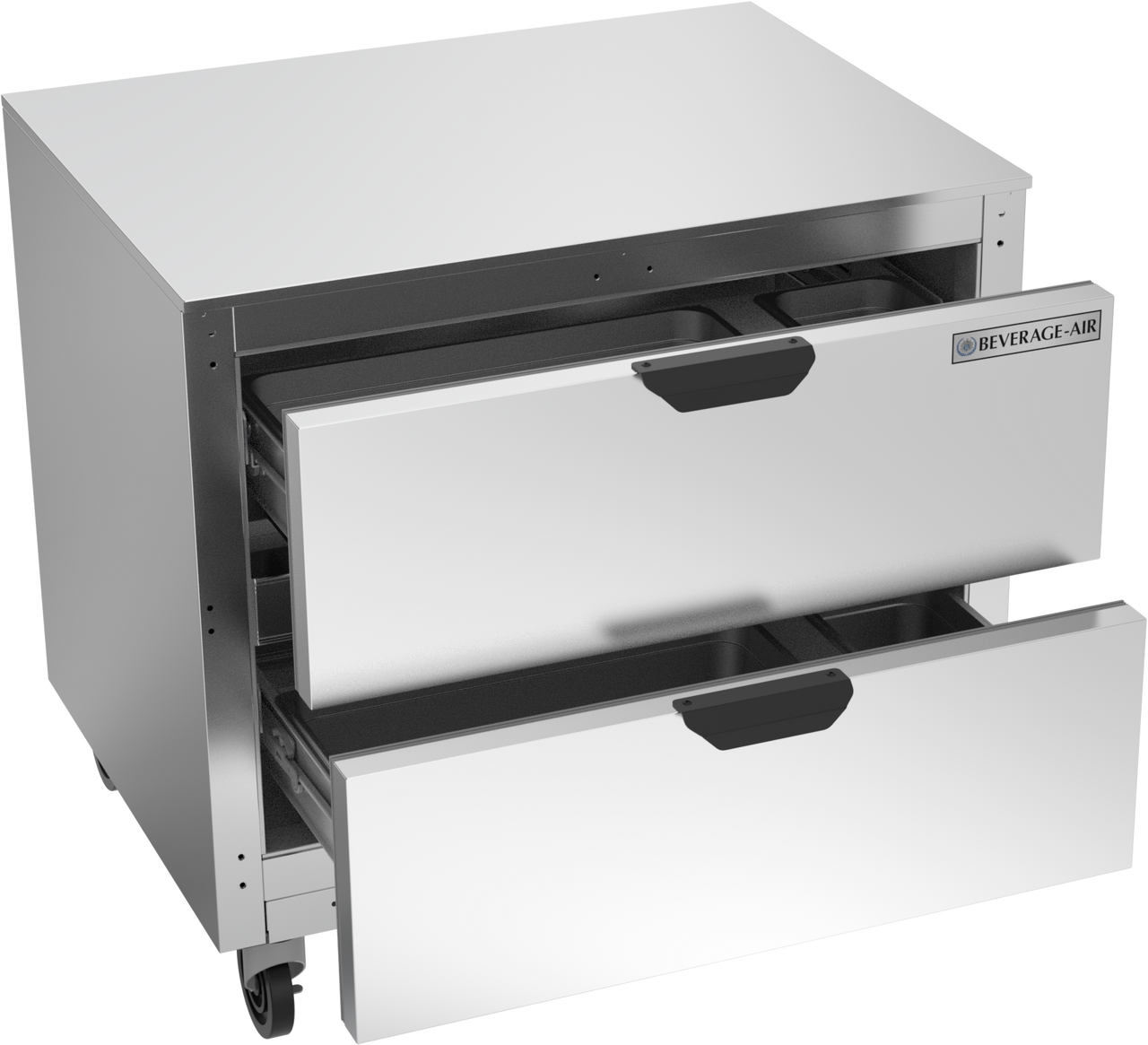 36" wide built-in undercounter 2-drawer all-refrigerator