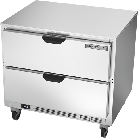 Accucold 36" Wide Built-in Undercounter 2-drawer All-refrigerator (Model SPR36332DPNR)