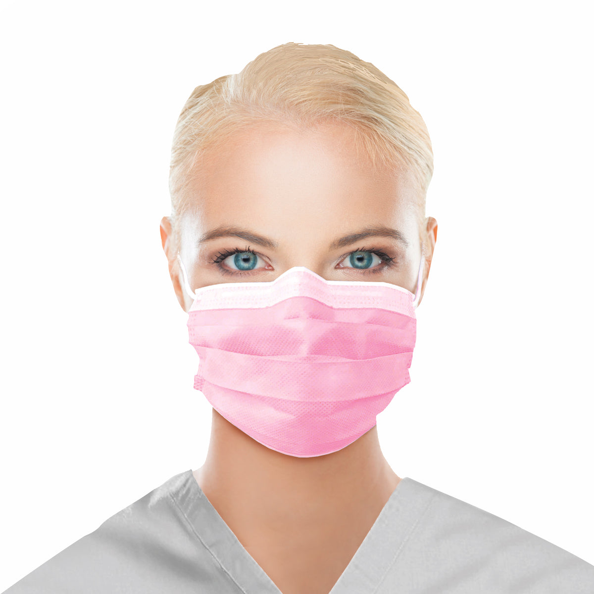 FluidBloq Mask Level 3 Ear-Loop Pink – mediplies us