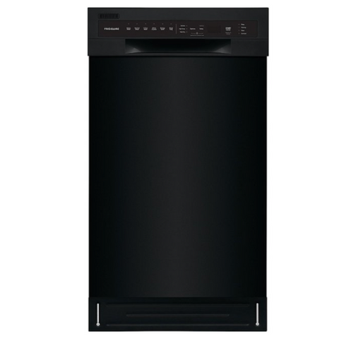 Accucold 18" wide ADA compliant ENERGY STAR certified dishwasher in black with top controls