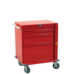 Harloff V-Series Cart, Short 24" Cabinet with 8 Drawers (8-3"); Key Lock. Removable Plastic Top Not Included.