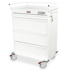 Standard Punch Card Cart with Basic Electronic Pushbutton Lock with Key Lock Override. Factory Set User and Supervisor (