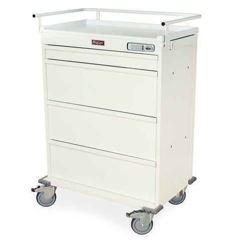 Harloff Value Punch Card Cart with Basic Electronic Pushbutton Lock with Key Lock Override. Factory Set User and