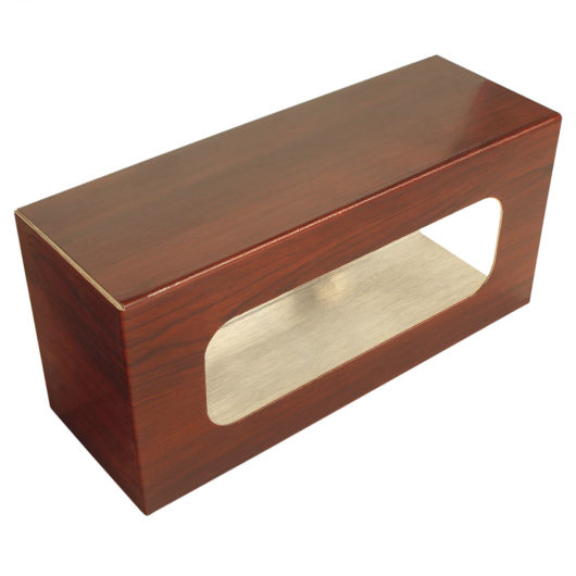 Wood Vinyl Single Glove Box Holder for Medical Carts, Direct Mount, WV-2362