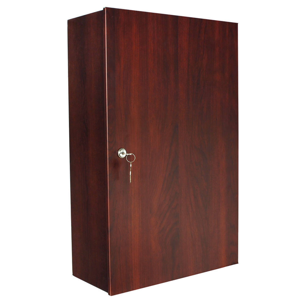 Wall Mountable Cabinet for Punch Cards, Single Door, Single Lock. Capacity of 50 Punch Cards Plus Liquid Storage. Two Ad