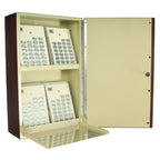 Harloff Wall Mountable Cabinet for Punch Cards, Single Door, Single Lock. Capacity of 50 Punch Cards Plus Liquid