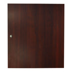 Wood Vinyl Front In Room Medication Cabinet. Cherry Mahogany Door Front, Single Door, Single Basic Electronic Lock - Fa