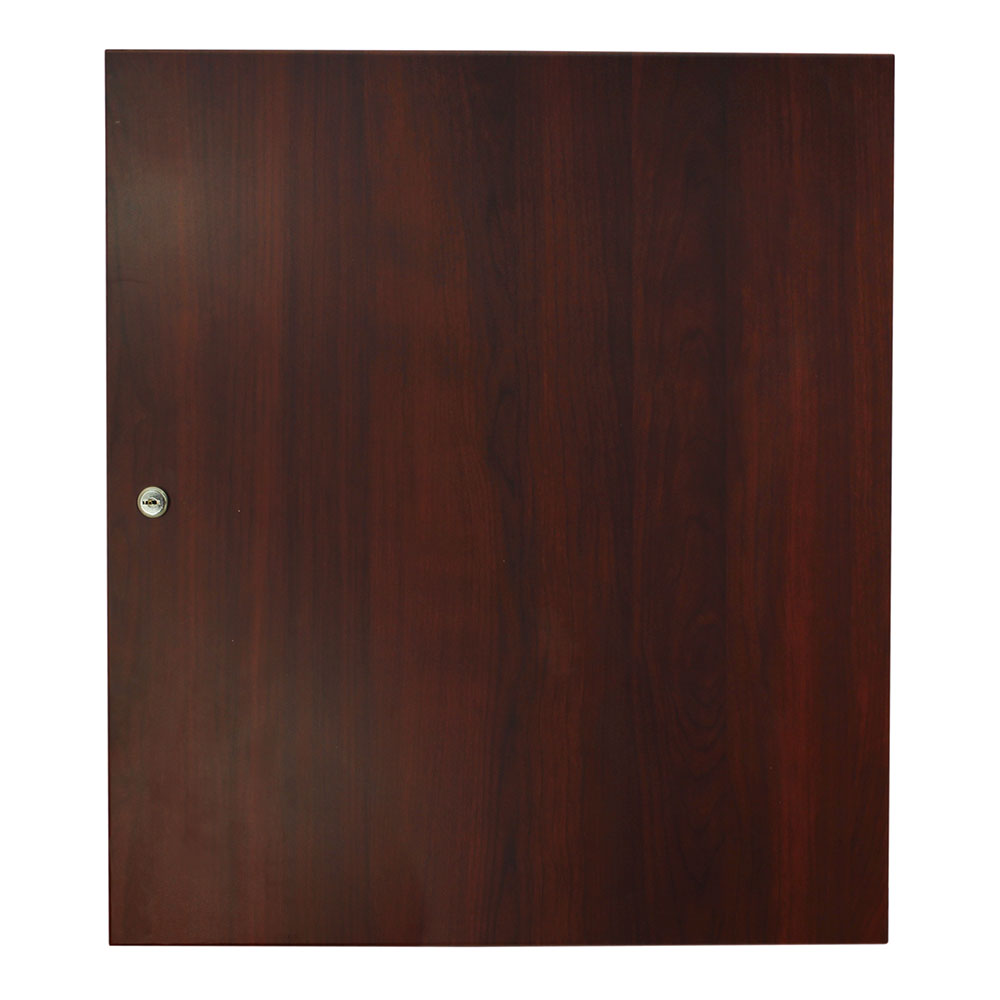 Wood Vinyl Front In Room Medication Cabinet. Cherry Mahogany Door Front, Single Door, Single Basic Electronic Lock - Fa