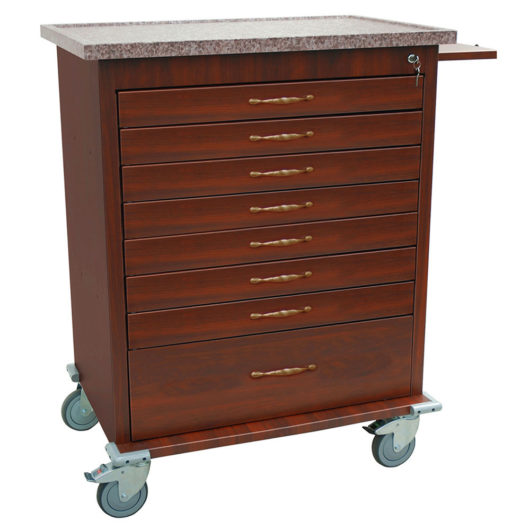 WV294BOX Wood Vinyl Aluminum Unit Dose Medication Cart