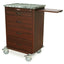 Wood Vinyl Punch Card Medication Cart, Four Drawer, Key Lock, WV360PC-CM