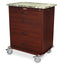Wood Vinyl Punch Card Medication Cart, Four Drawer, Key Lock, WV540PC-CM