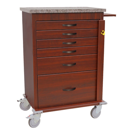 Breakaway Lock Kit, for Wood Vinyl Cats with vertical drawer configuration, Cherry Mahogany finish, factory inst