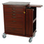 Wood Vinyl Coated Aluminum Emergency Cart with Side Cabinet,  Breakaway Lock Bar, 4-3", 1-6", and 1-12" Drawers.  Cherry
