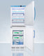 Undercounter 24"  refrigerator-freezer for residential use with lavender purple door, stainless steel handle, and white