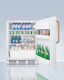 Built-in ADA compliant healthcare all-refrigerator with lock and copper handle