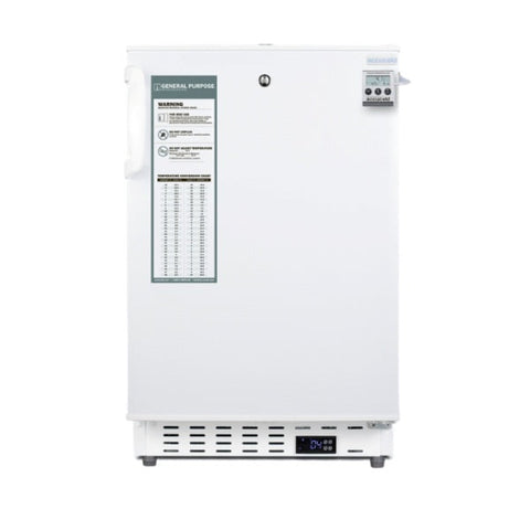 Accucold ADA compliant built-in or freestanding 20" wide manual defrost all-freezer for residential use (Model