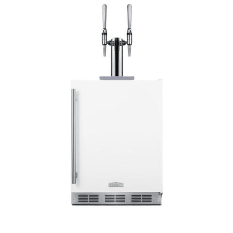 Accucold ADA compliant built-in commercial kegerator in white, no tap kit included, ADA (Model SBC58WHBIADANKLHD)