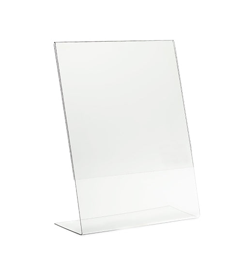 ALPINE INDUSTRIES 5? X 7? CLEAR ACRYLIC, SLANT-BACK, SIDE INSERT, TABLETOP SIGN HOLDER
