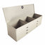 2 Section Cup/Straw Holder, with lid.  Dims: 5.5" H x 19.5" W x 5" D