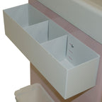 Harloff 3 Section Cup/Straw Holder, no lid. Dims: 5.5" H x 19.5" W x 5" D
