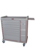 Harloff All Aluminum Unit-Dose Box Cart with BEST® Lock on Cabinet. Illinois Lock on Narcotics Drawer. Capacity of 210