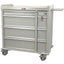 Single Drawer, Door Economy Treatment Cart. 1-2.75" Drawer, and 1-17" Bottom Storage Compartment with Adjustable Shelf,