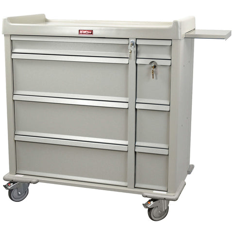 Harloff All Aluminum Punch Card Cart with BEST® Lock on Cabinet. Illinois Lock on Narcotics Drawer, Capacity of 600