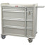 All Aluminum Punch Card Cart with BEST® Lock on Cabinet. Illinois Lock on Narcotics Drawer, Capacity of 600 cards, Stand
