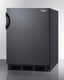 Residential uncercounter all-refrigerator in black with automatic defrost and deluxe interior