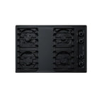 Accucold 30" Wide 4-burner Smooth-top Cooktop in Black with Touch Controls