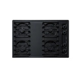 Accucold 30" Wide 4-burner Smooth-top Cooktop in Black with Touch Controls