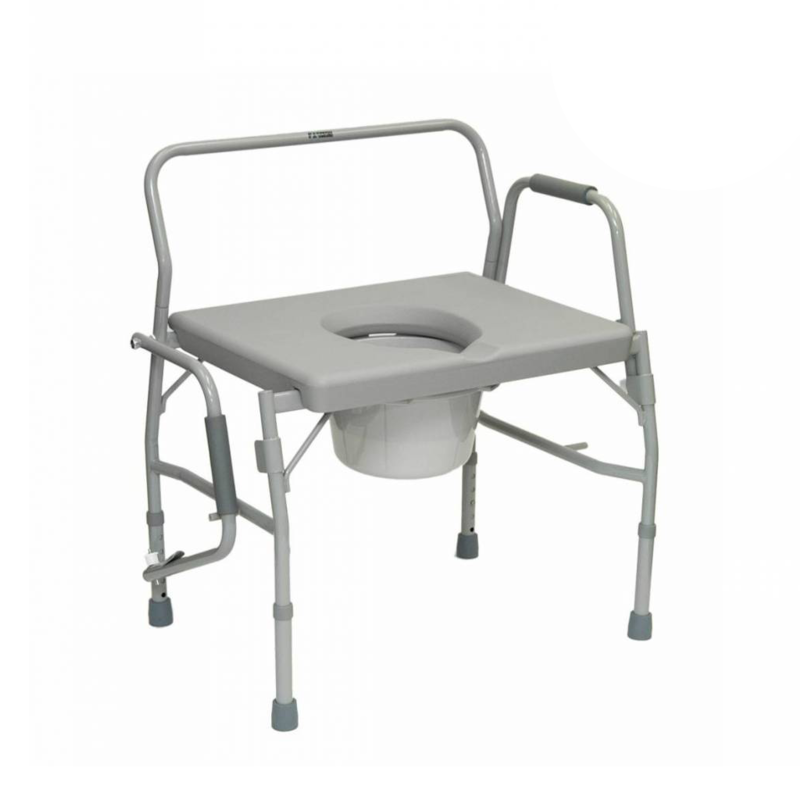 Dynarex Bariatric HD Drop Arm Commode Locking Caster-pair