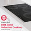 30" 230V 4-burner induction cooktop in black