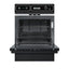 24" wide LP gas wall oven in black