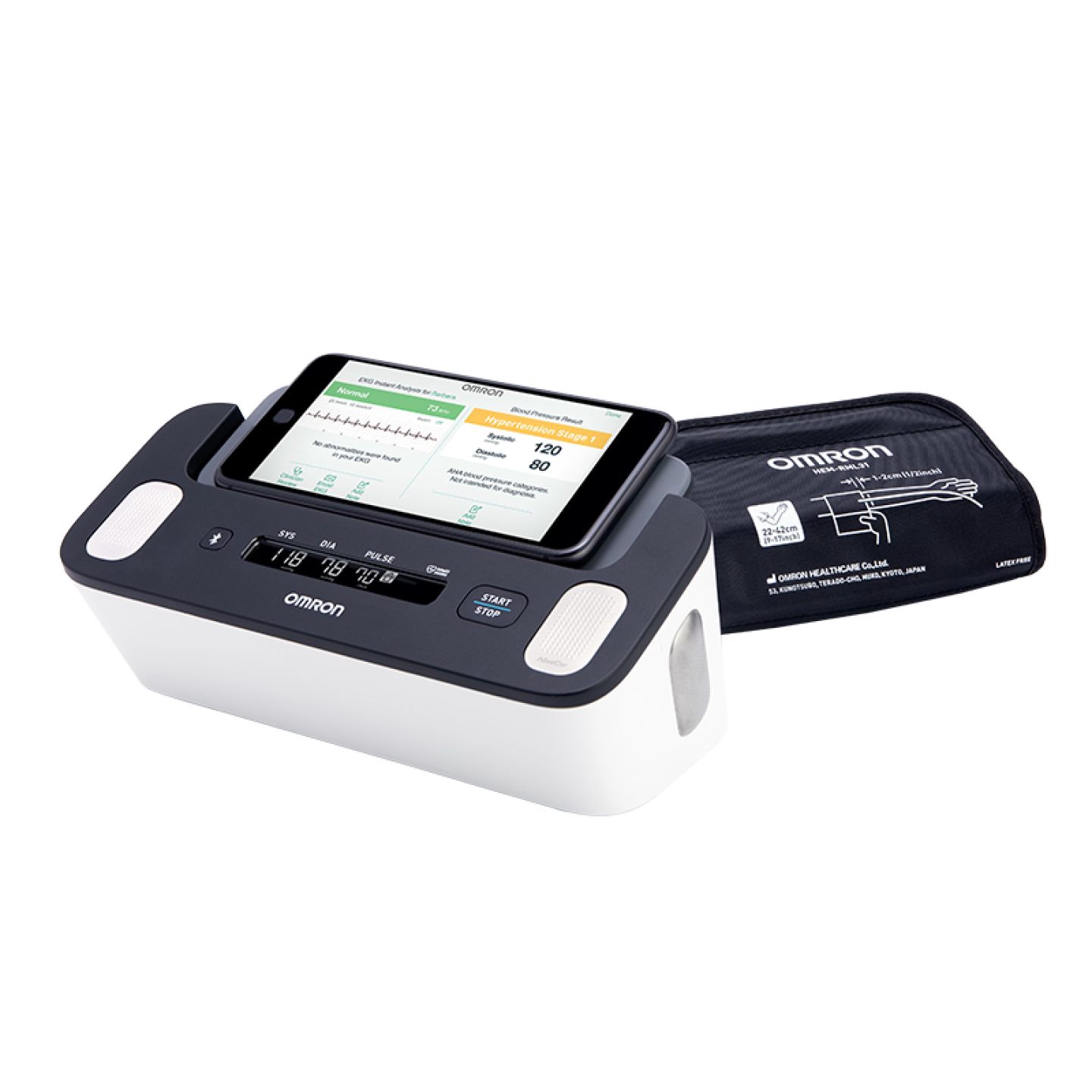 Complete Wireless Upper Arm Blood Pressure Monitor + EKG -  BP7900