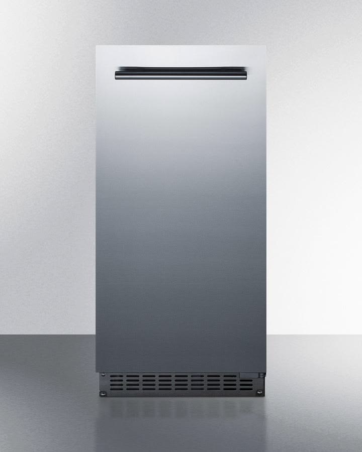 15" wide outdoor built-in undercounter NSF-listed clear icemaker with automatic defrost and internal pump Main image