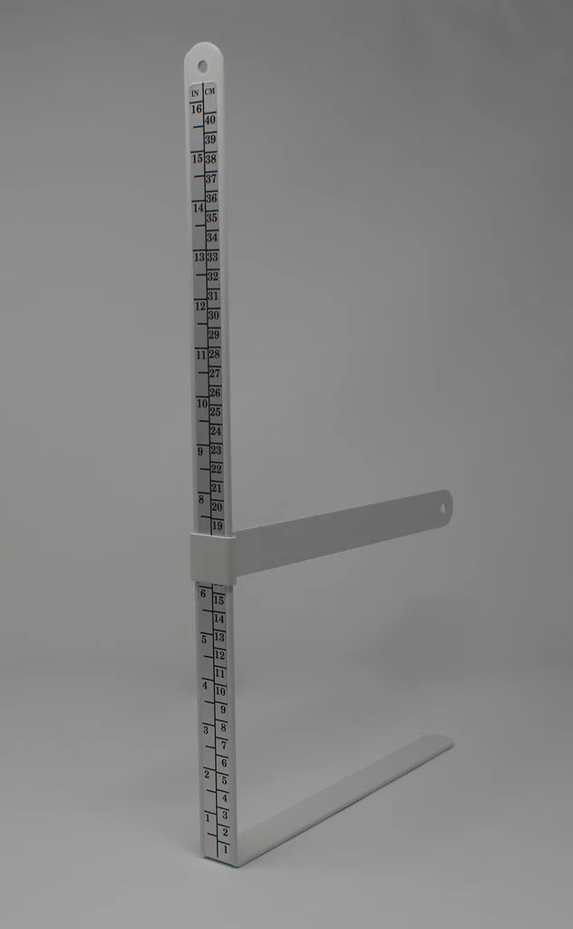 Caliper - Aluminum caliper is calibrated in inches & centimeteres 17 1/4"L x 1"W x 10 1/8"D