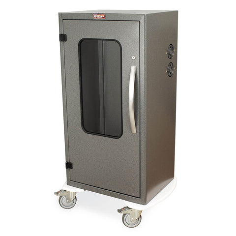 Harloff Single Column Slimline Mobile Drying Cabinet with Fan & Hepa Filtration. Secured by Basic Electronic Pushbutton